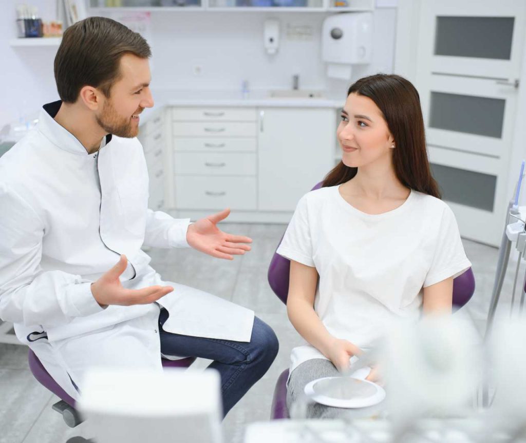 dental doctor and patient