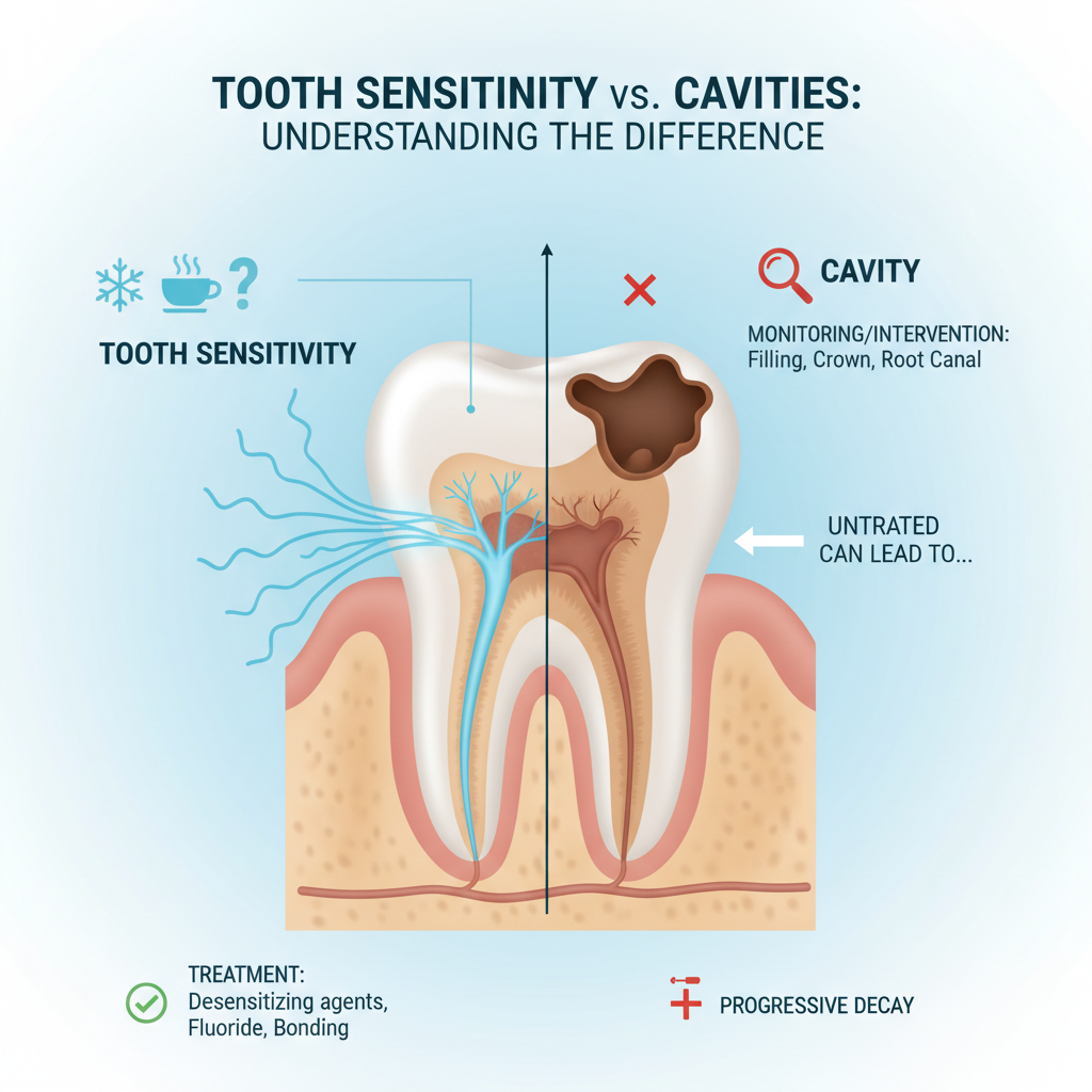 tooth sensitivity vs cavity